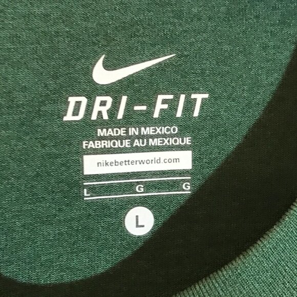 NIKE Dri Fit Oregon Football Green Activewear Short sleeve Tee T Shirt Large - Picture 4 of 6